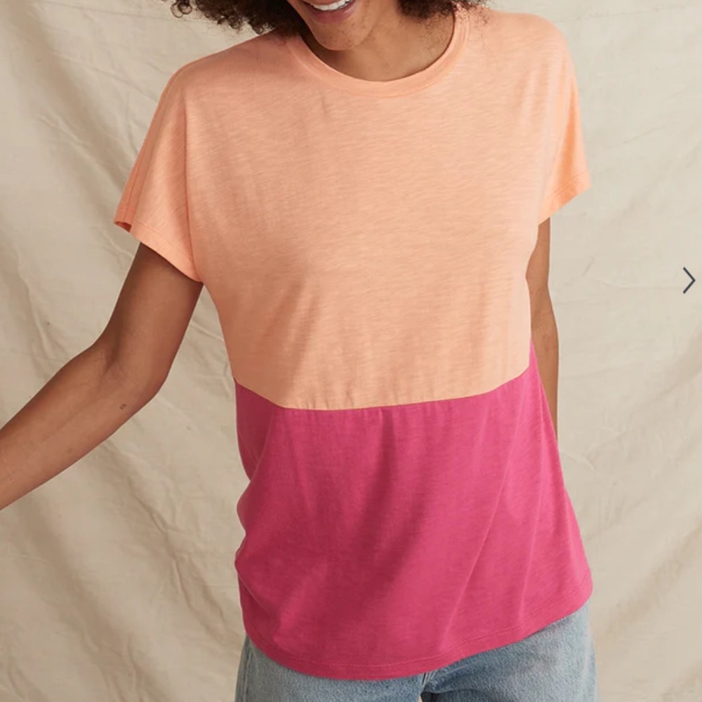 Marine Layer Size XSMALL Caitlyn‎ Tee in Papaya
Punch/Lilac Rose - Picture 2 of 12
